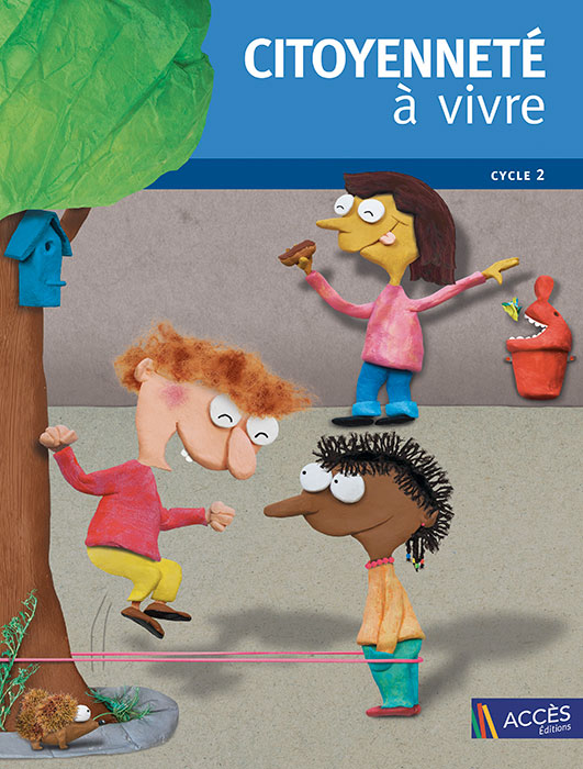 Couverture de l'ouvrage pédagogique Citoyenneté à vivre Cycle 2 illustrée par des enfants qui jouent dans une cours d'école.